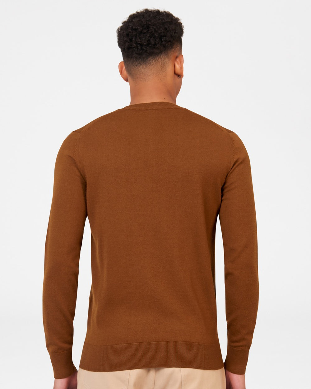 Knitwear Ben Sherman Signature Merino Crewneck Marron | UUL-99595851